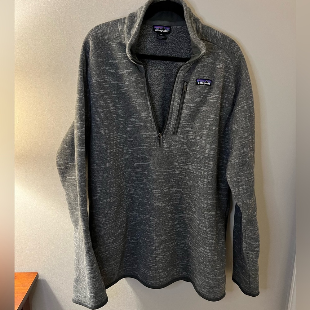 Patagonia Men’s Better Sweater 1/4 Zip XXL Stone Heather - Picture 2 of 9